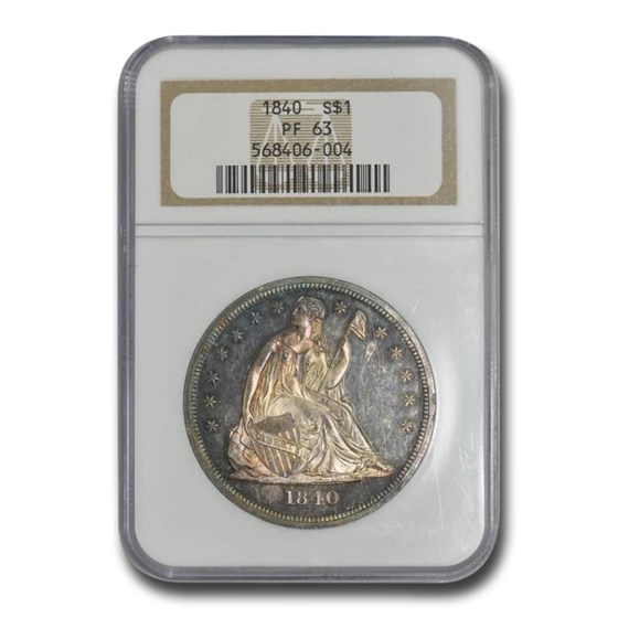 1840 Liberty Seated Dollar PF-63 NGC 1840 Liberty Seated Dollar PF-63 NGC
